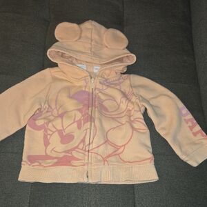 GAP x Disney Peach and Light Pink Kids Hoodie with Ears